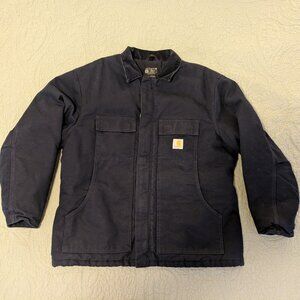 Carhartt Men's Loose Fit XL Duck Insulated Traditional Coat Arctic C003 - Navy